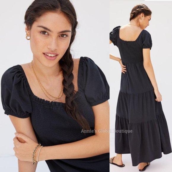 RARE NWT ANTHROPOLOGIE Smocked Tiered Maxi Dress. Size M - Picture 2 of 16